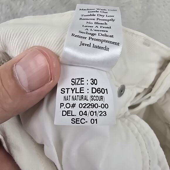 Frank & Eileen Cork Straight Leg Button-Fly Women Jeans White Sz 30 Fits 31x26 - Picture 7 of 16